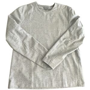 COS Gray Wool Blended Long Sleeve Crew Neck:  M